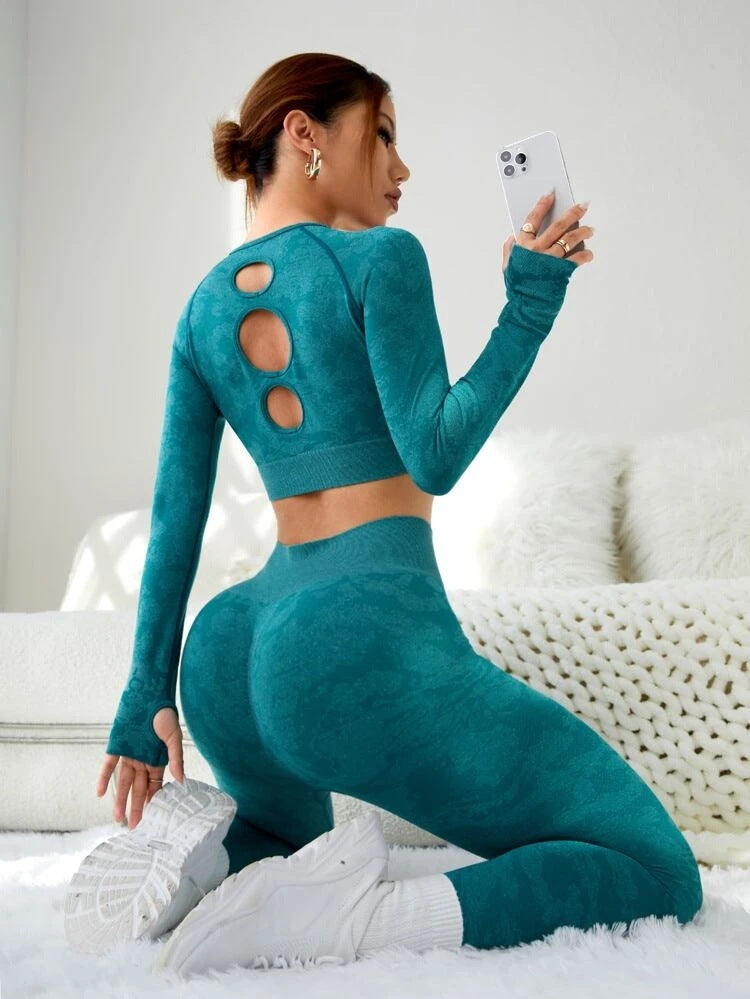 Fashion Exercise Clothes Yoga Suit Women Gym Set